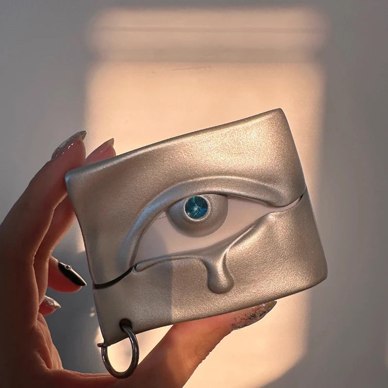 Alien Silver Weeping Eye AirPods Case Unique Anti-Drop Protective Cover