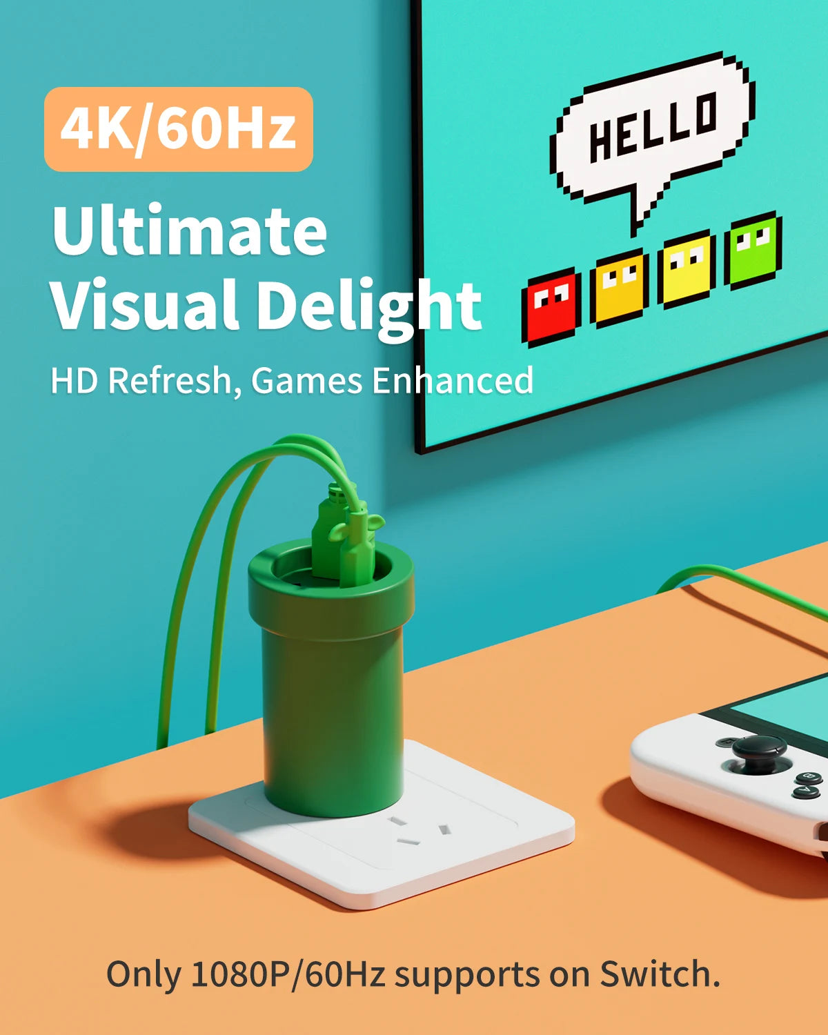 Switch Charging Dock 65W Multi-Functional Hub with 4K HDMI Output