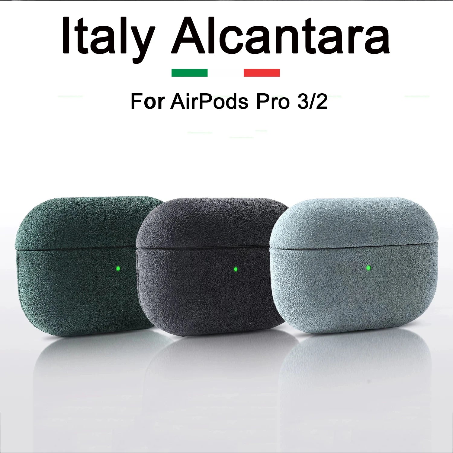 Premium Alcantara Leather AirPods Case Luxury Protective Cover