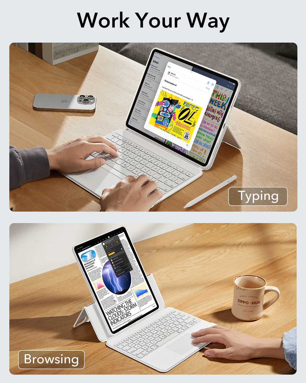 ESR Ascend Magnetic Keyboard Case for iPad 12.9