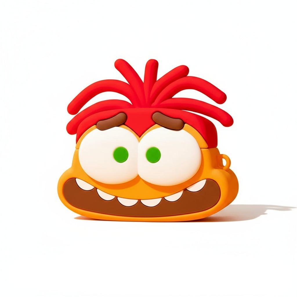 Inside Out Anger AirPods Case 3D Silicone Character