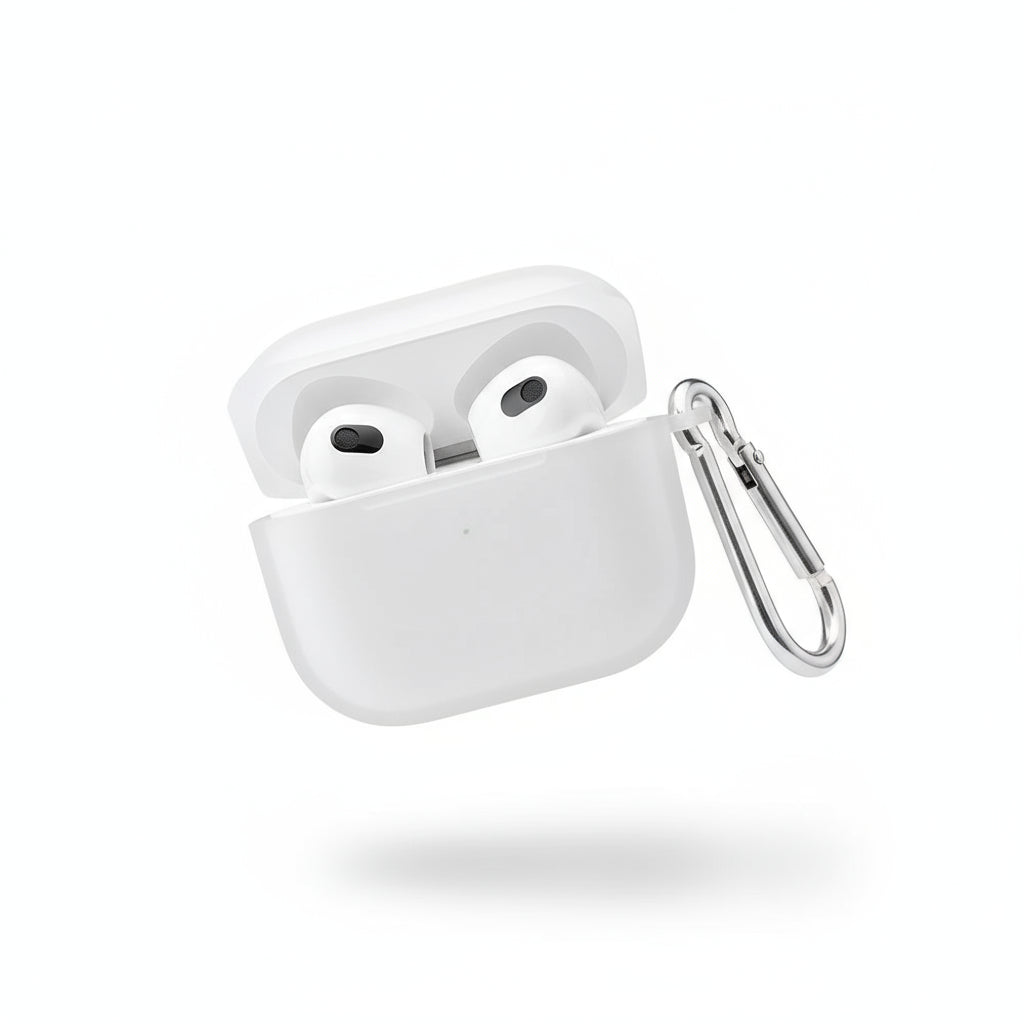 Matte Transparent AirPods Case with Keyring