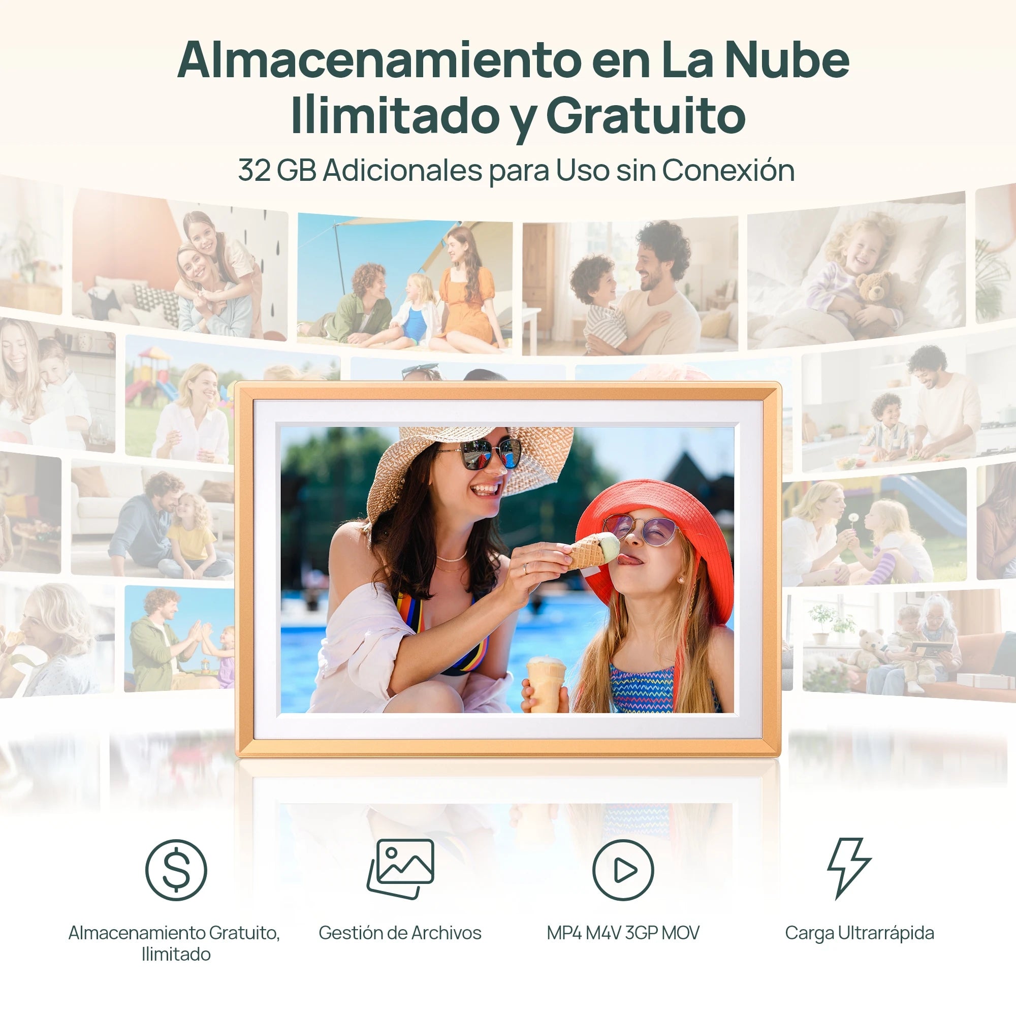 ARZOPA WiFi 14" FHD IPS Touch Screen Digital Picture Frame