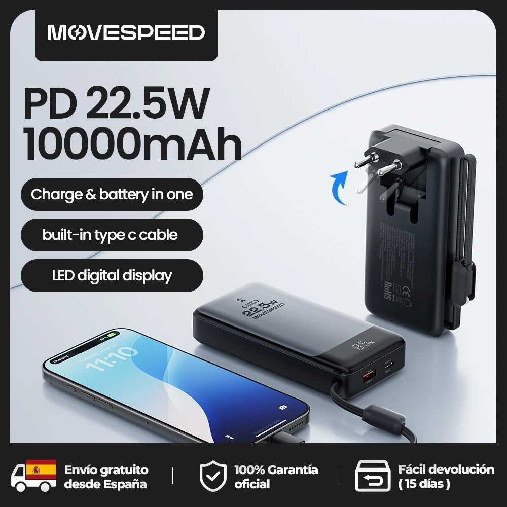 MOVESPEED Power Bank 10000mAh 22.5W Fast Charger