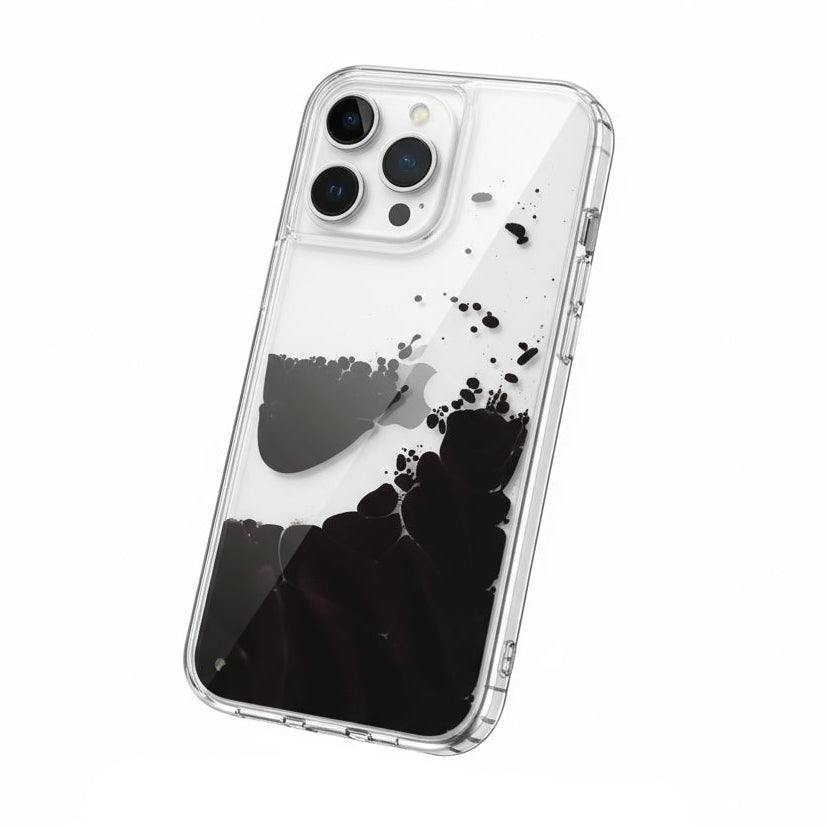 Liquid Floating iPhone Case Transparent Quicksand Design with Moving Liquid