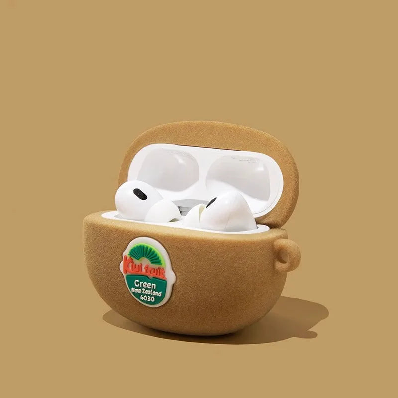 Kiwi Fruit AirPods Case Fresh Silicone Protective Cover