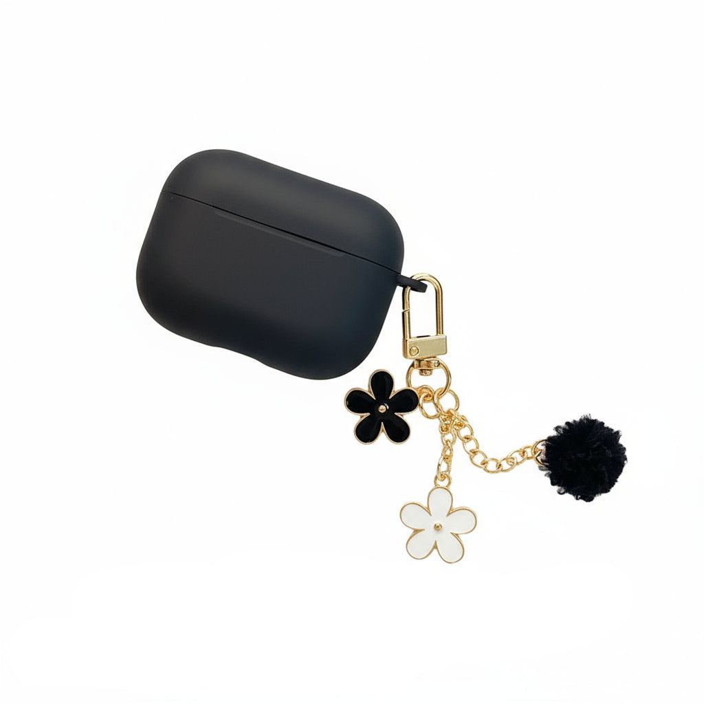 Luxury Flower AirPods Case with Keychain