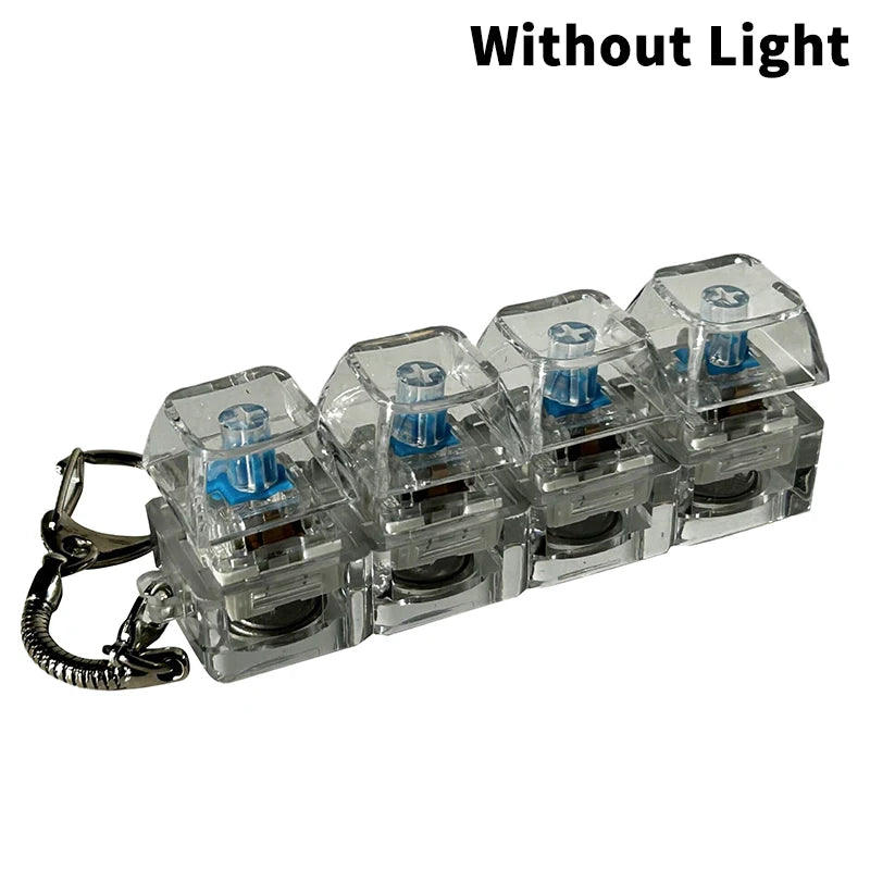 LED Mechanical Keyboard Stress Relief Keychain Anti-Stress