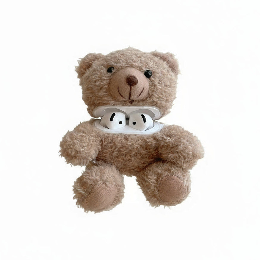 Fluffy Teddy Bear AirPods Case