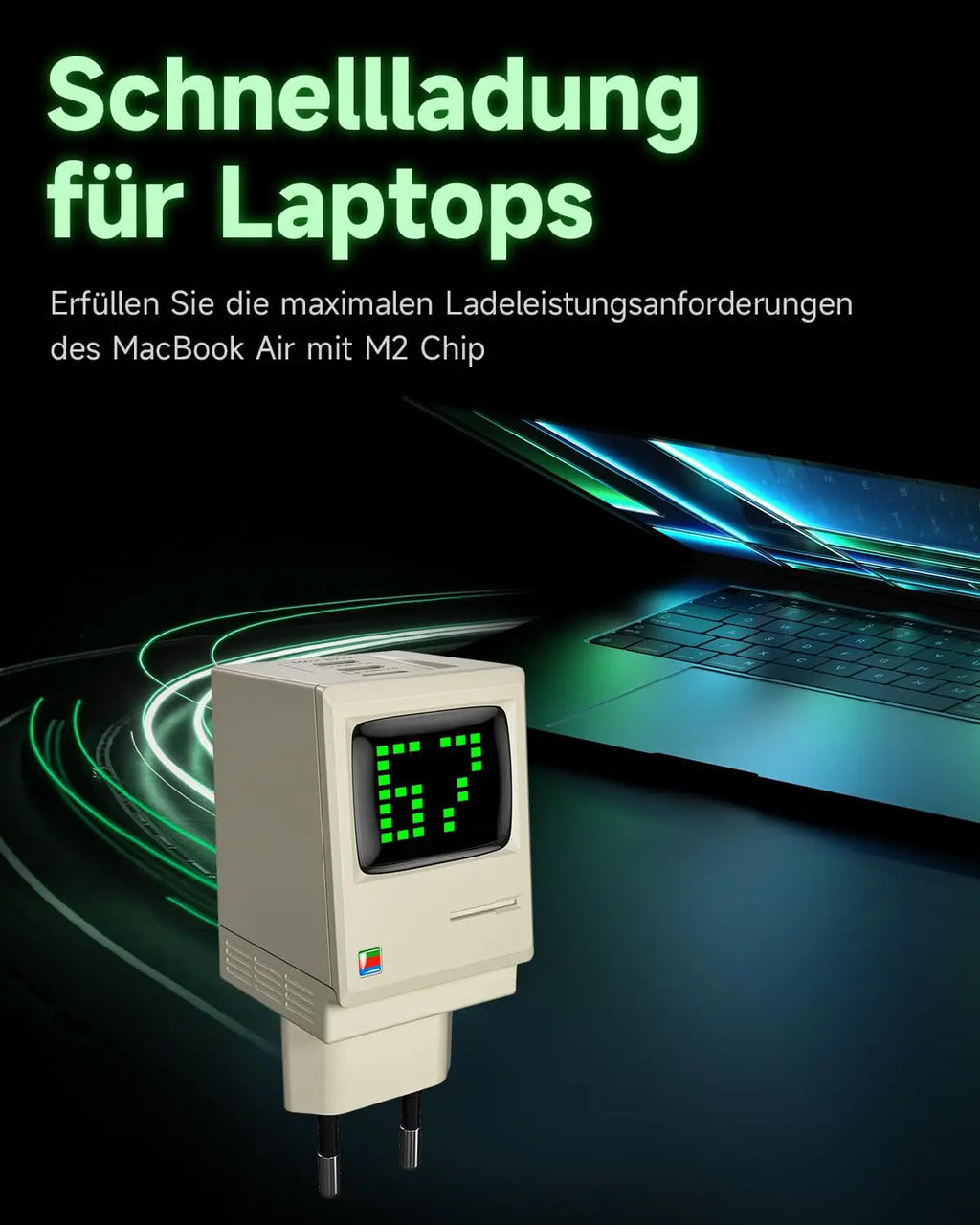 SHARGE Retro GaN 67W Fast Charger for iPhone