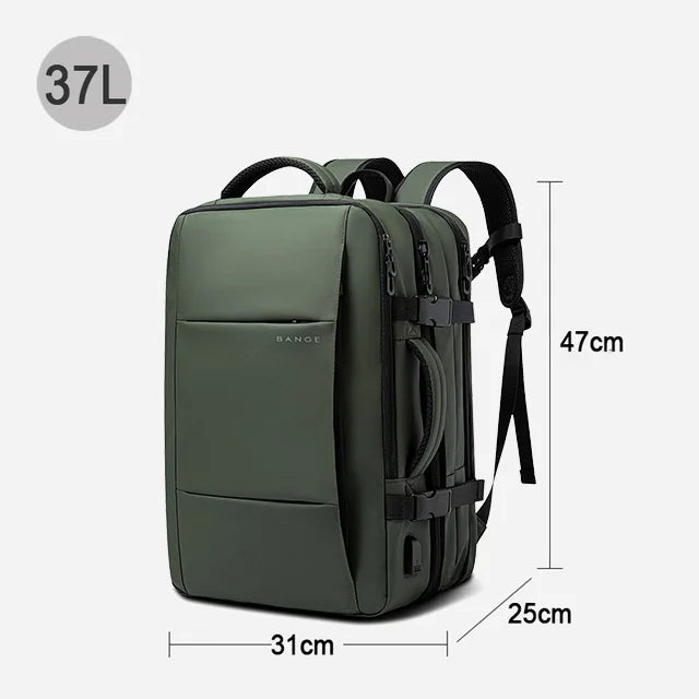 BANGE Expandable Men's Backpack Waterproof 17.3