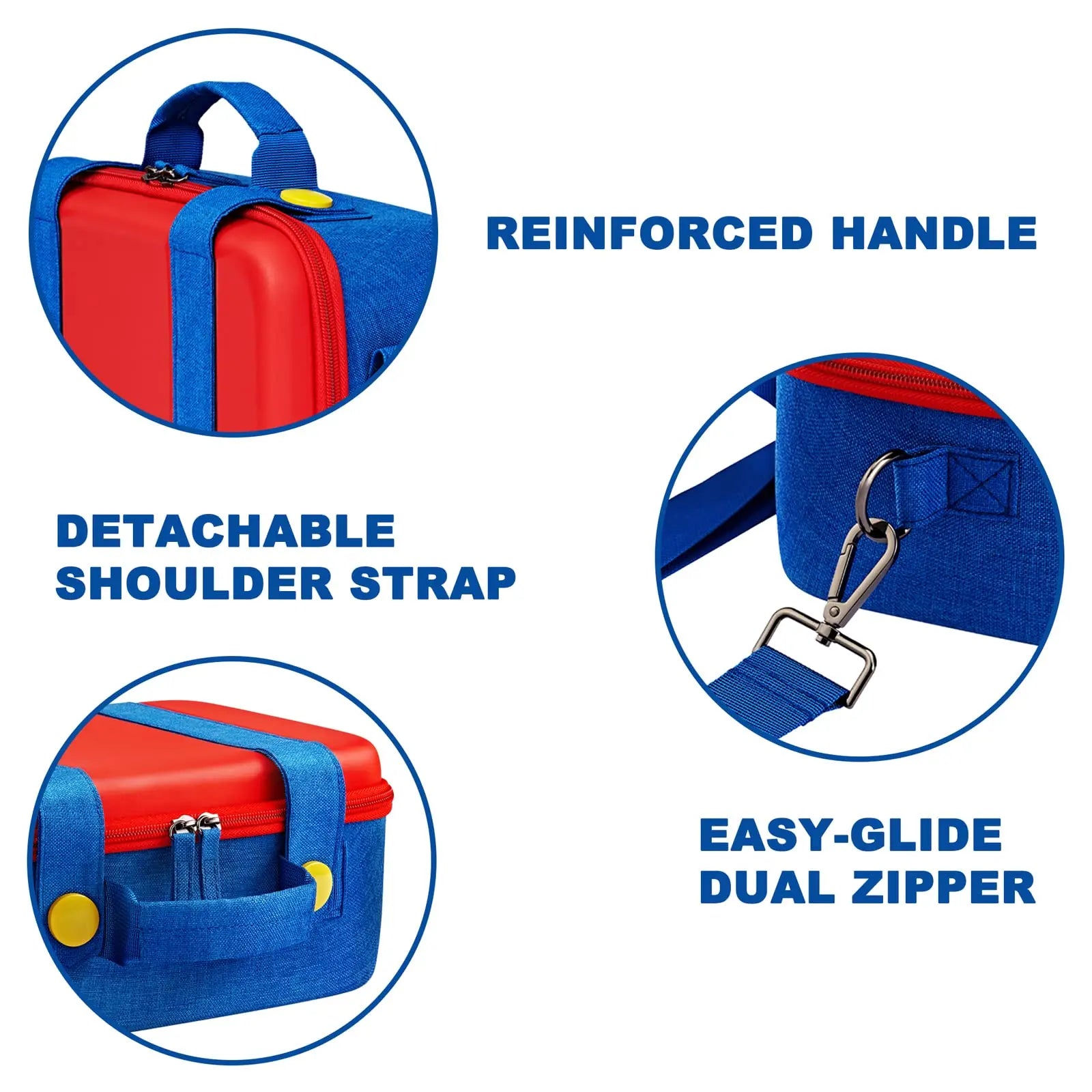 Mario Switch Travel Briefcase - EVA Hard Shell Storage Bag