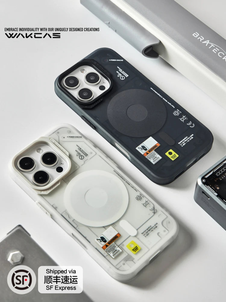 Wakcas Frosted Mechanical Anti-Drop Magnetic iPhone