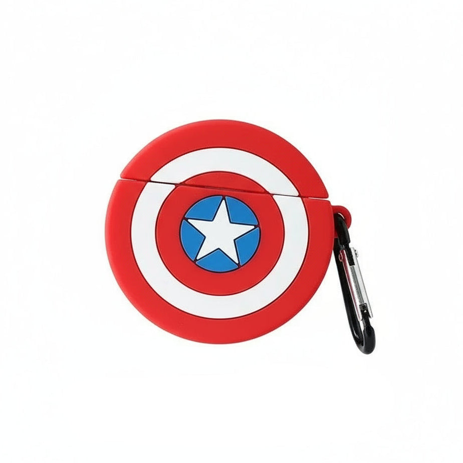 Marvel Superhero AirPods Case Spider-Man, Iron Man, Captain America Silicone