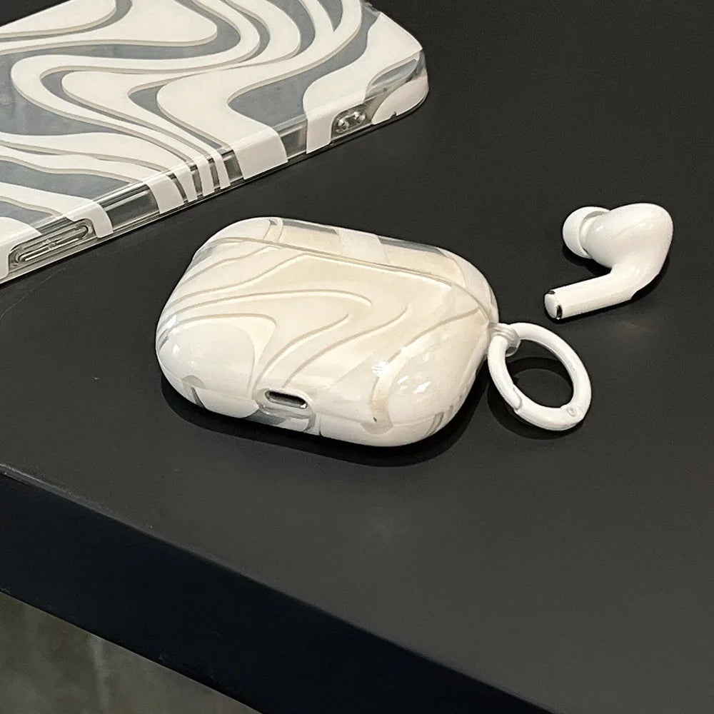 Clear Transparent AirPods Case with Keychain