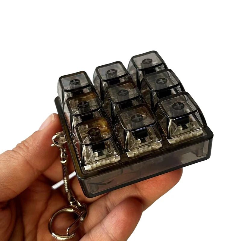 LED Mechanical Keyboard Stress Relief Keychain Anti-Stress