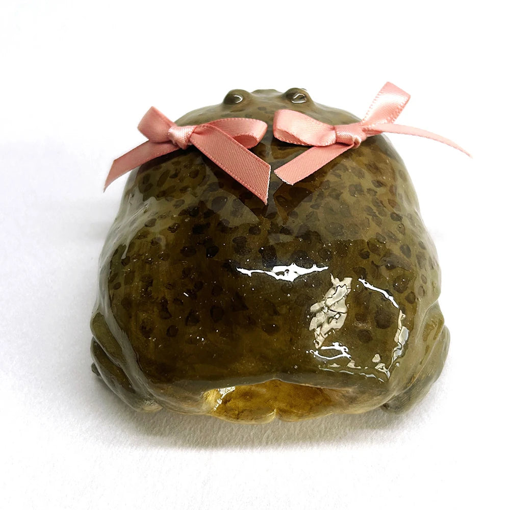 Frog AirPods Case with Pink Bow Handmade Realistic Design