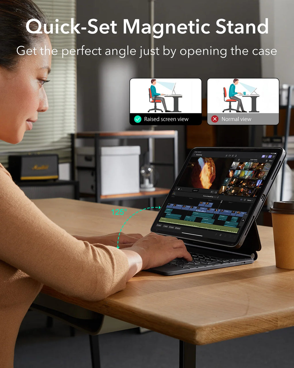 ESR Rebound Magnetic Keyboard Case 360 for iPad