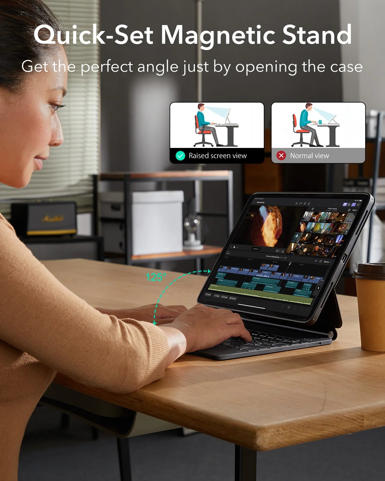 ESR Rebound Magnetic Keyboard Case 360 for iPad