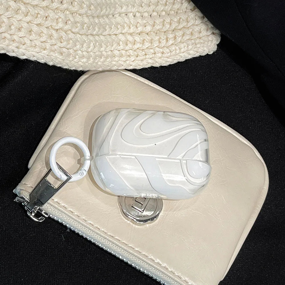 Clear Transparent AirPods Case with Keychain