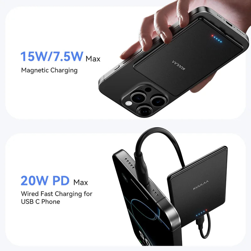 KUULAA Thin Wireless Power Bank 5000mAh 20W Magsafe