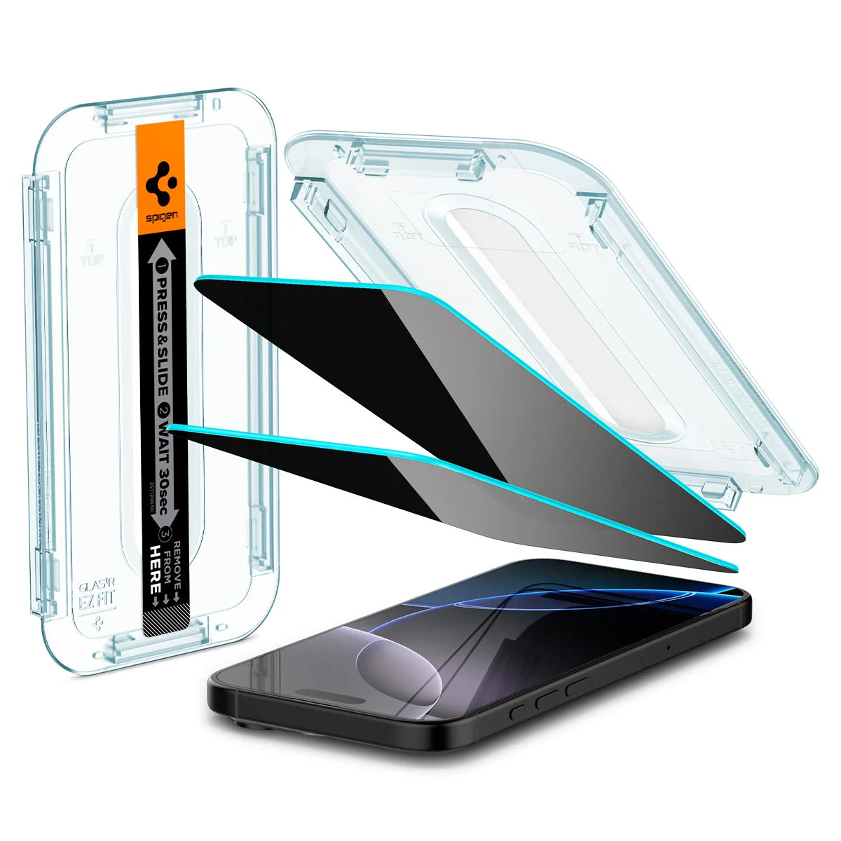 Spigen GLAS.tR EZ Fit Privacy Screen Protector iPhone 17 / 16 Pro Series