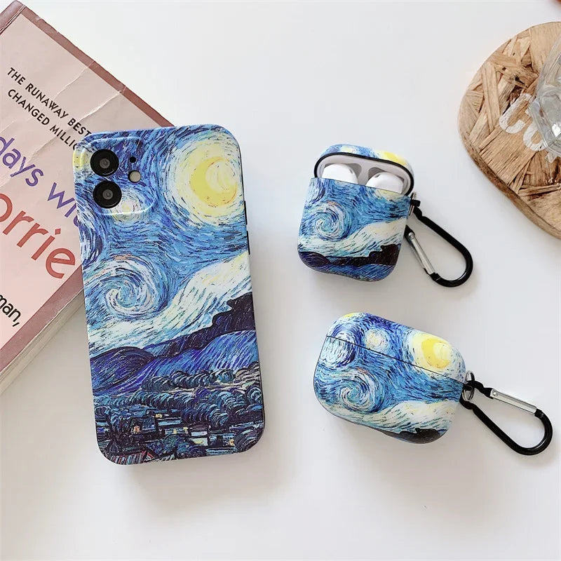 Van Gogh Starry Night AirPods Case Silicone