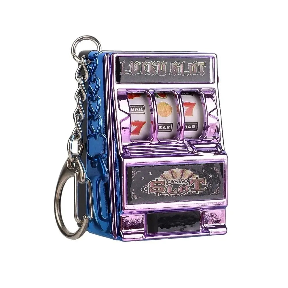 Mini Slot Machine Keychain Playable Arcade Jackpot with Working Lever