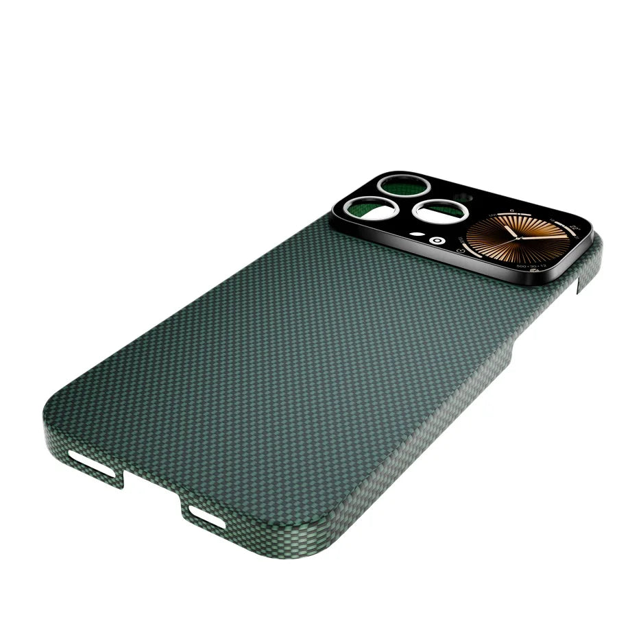 Kevlar Fiber Smart Case with Touch Screen for iPhone 16 Pro Max