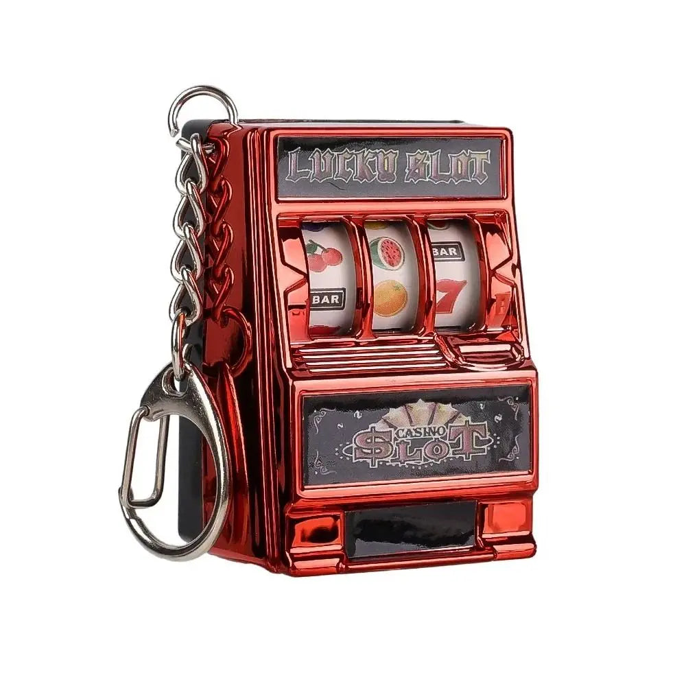 Mini Slot Machine Keychain Playable Arcade Jackpot with Working Lever