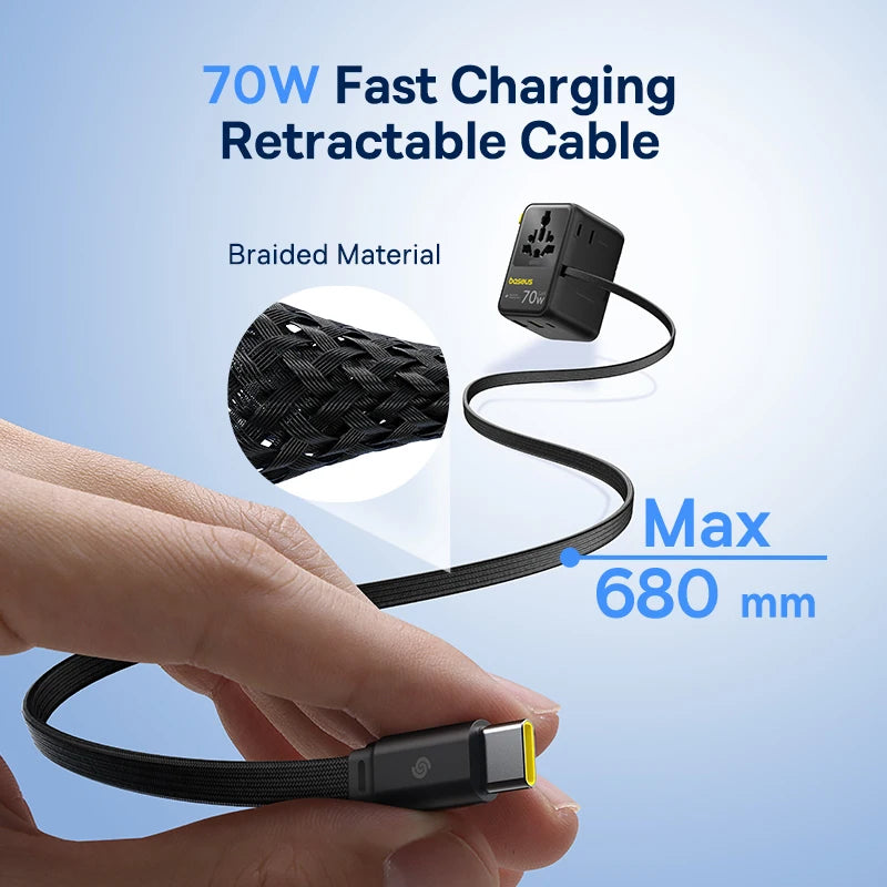Baseus GaN Charger Universal Travel Adapter 70W
