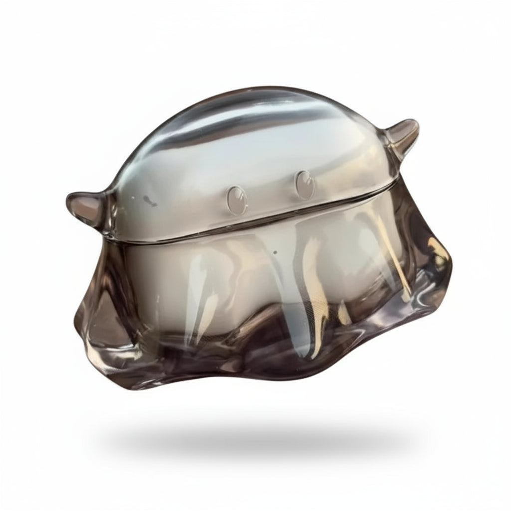 Cute Ghost Transparent AirPods Pro Case Anti-Drop Silicone Cover