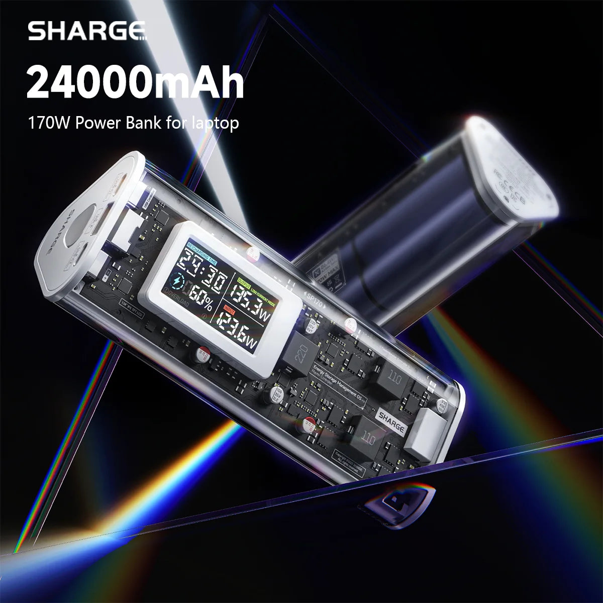 SHARGE 170 Power Bank 170W PD3.1 24000mAh