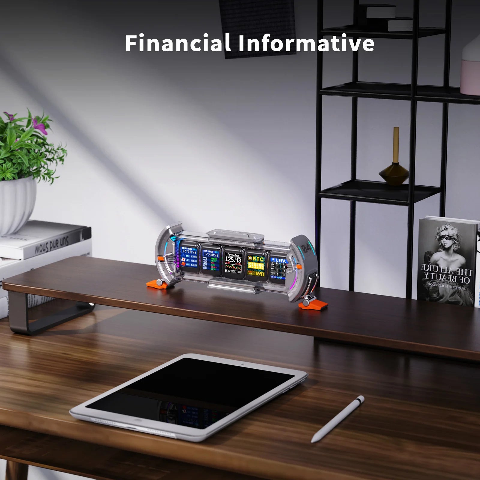 Divoom Times Gate Crypto and Stock Tracker