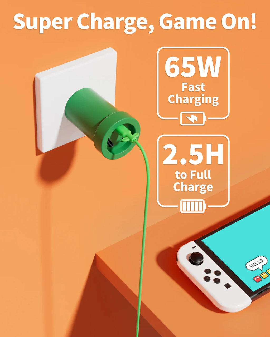 Switch Charging Dock 65W Multi-Functional Hub with 4K HDMI Output