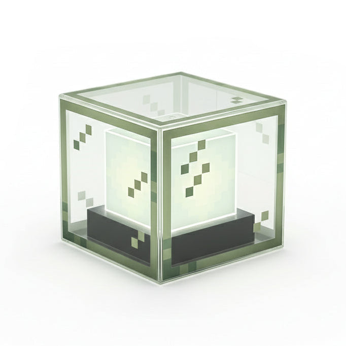 Pixel-Style Beacon Lamp Rechargeable Desktop Night Light Minecraft