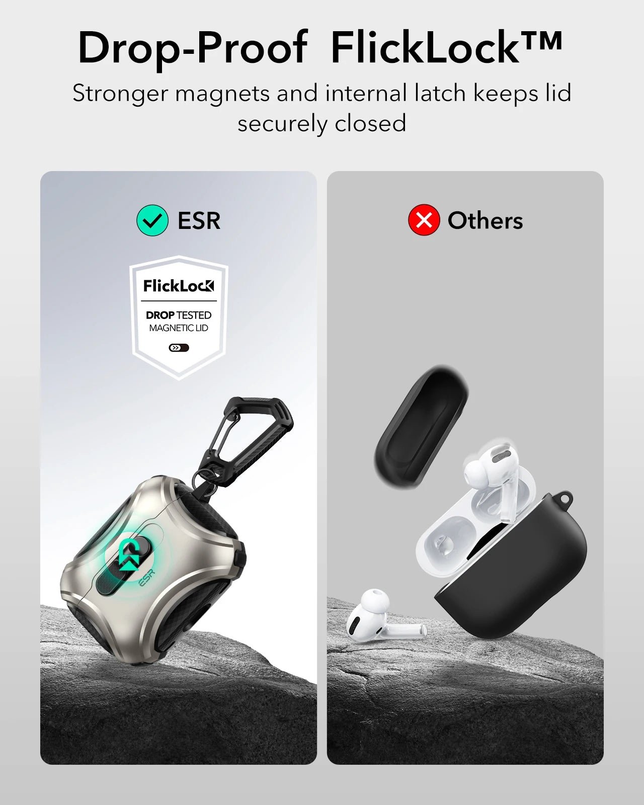 ESR Cyber FlickLock Magnetic AirPods Case