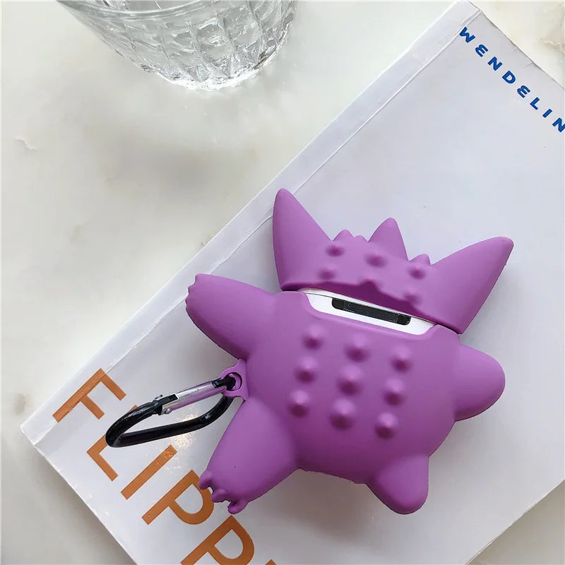 Purple Gengar Pokemon AirPods Case Silicone