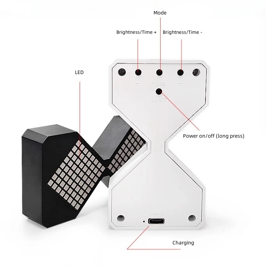 Gravity Pixel Hourglass Digital Timer