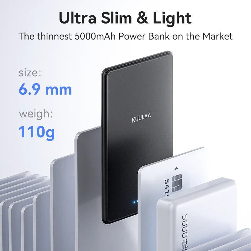 KUULAA Thin Wireless Power Bank 5000mAh 20W Magsafe