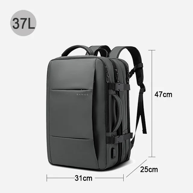 BANGE Expandable Men's Backpack Waterproof 17.3