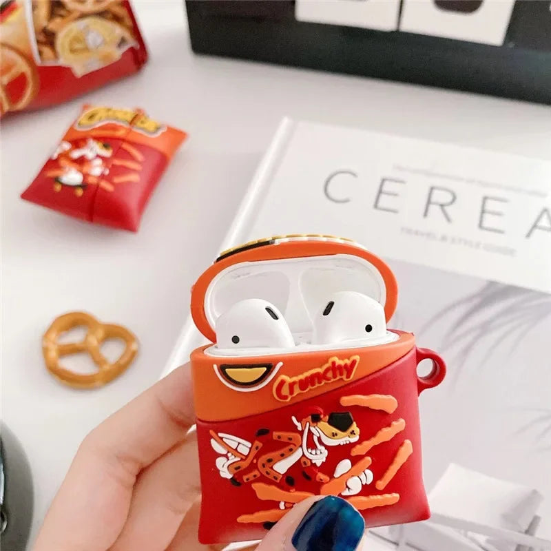Cheetos Bag AirPods Case - 3D Snack Design Silicone Cover