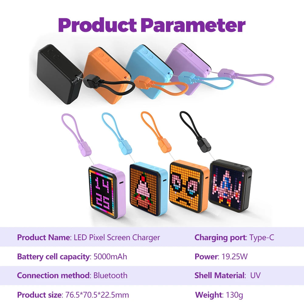 Pixel Art Power Bank 5000mAh