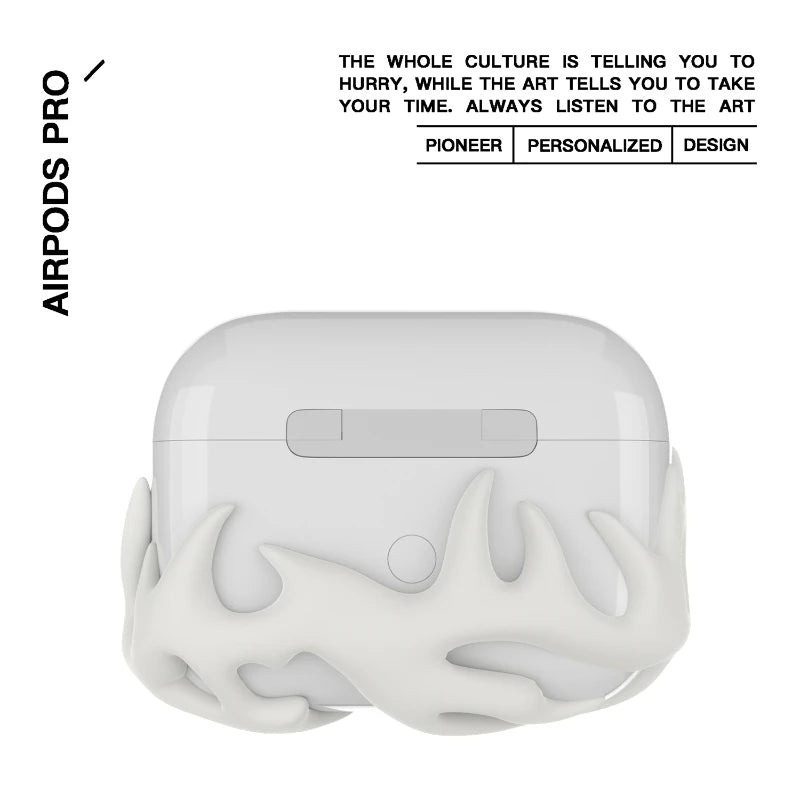 White Grillz AirPods Case 3D Design