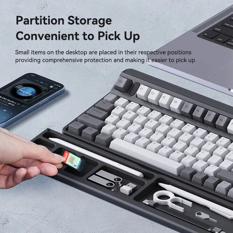 Keyboard Wrist Rest Pad with Storage Case
