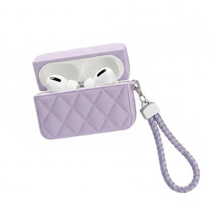 Pink Puffer Jacket AirPods Case - Soft Down Jacket Design with Hand Strap