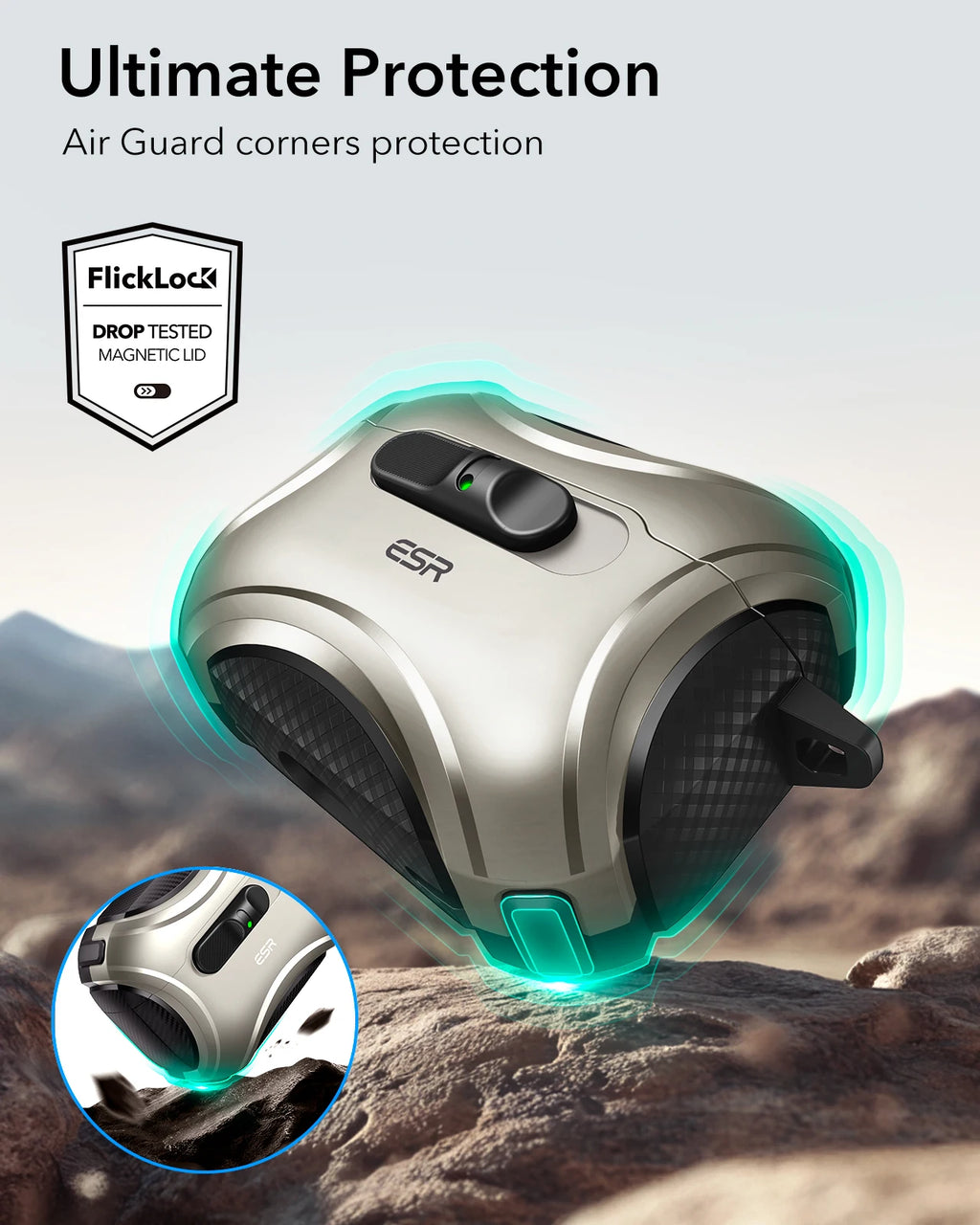 ESR Cyber FlickLock Magnetic AirPods Case