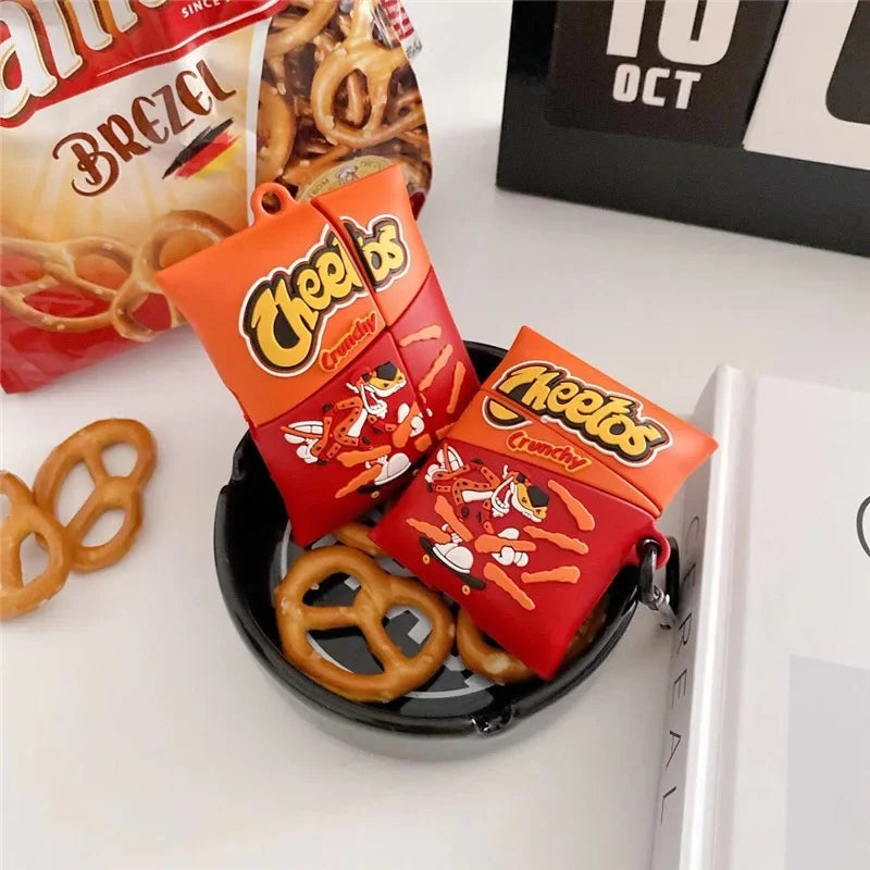Cheetos Bag AirPods Case - 3D Snack Design Silicone Cover