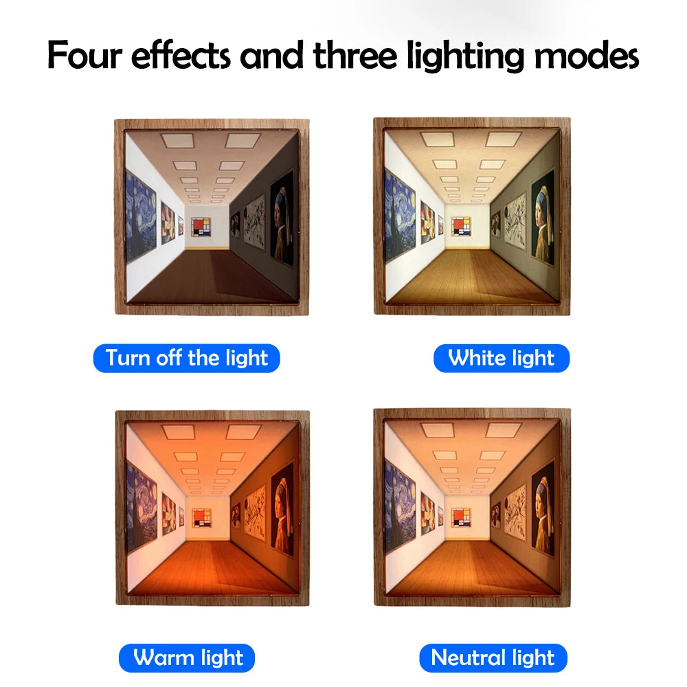 3D Optical Art Wall Light