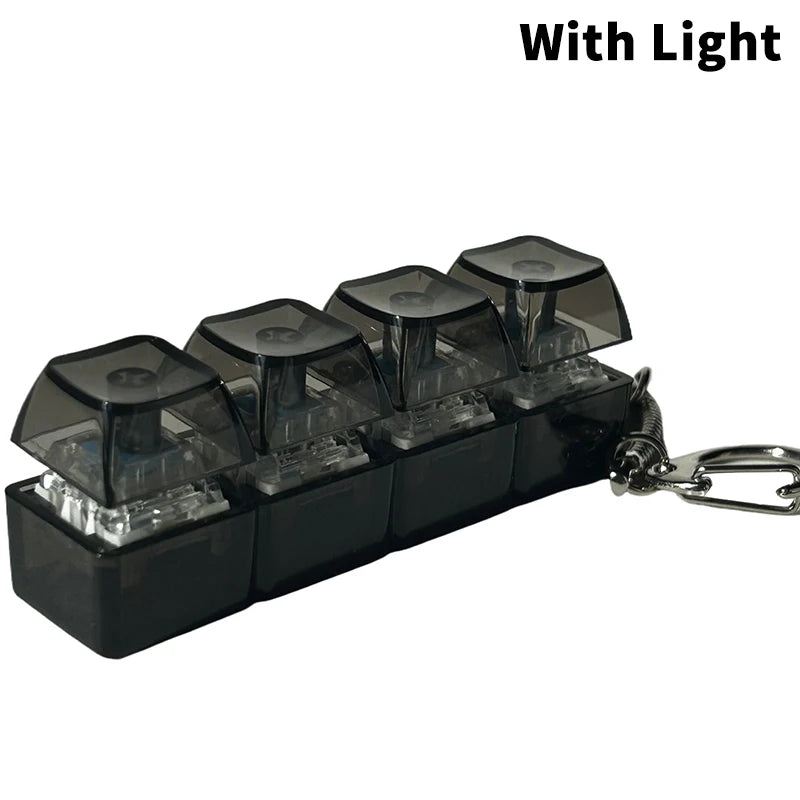 LED Mechanical Keyboard Stress Relief Keychain Anti-Stress